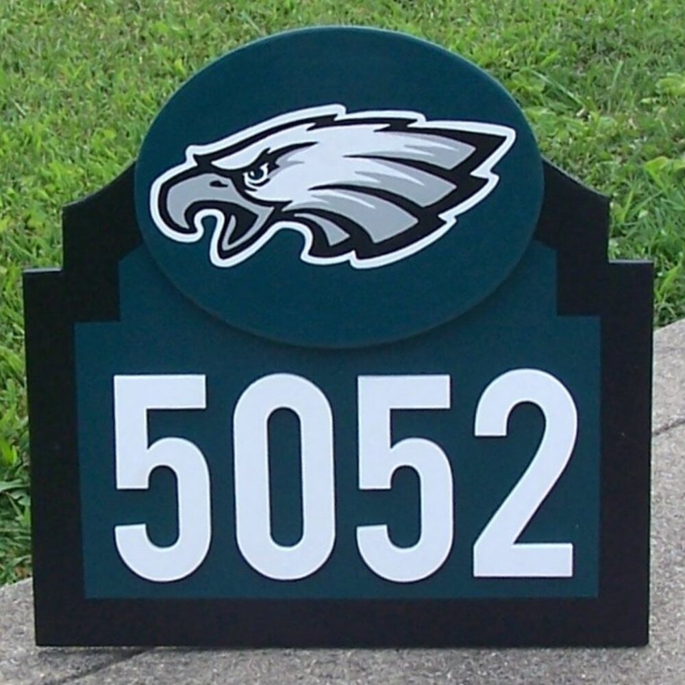 Philadelphia Eagles Address Sign for your home (with your address) New!